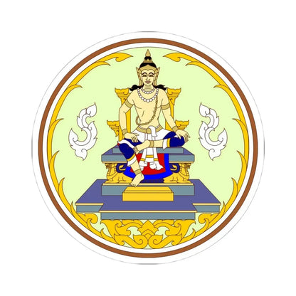 Seal of Sukhothai Province color version Thai Fine Art Department (Thailand) STICKER Vinyl Kiss-Cut Decal 4 Inch White - The Sticker Space