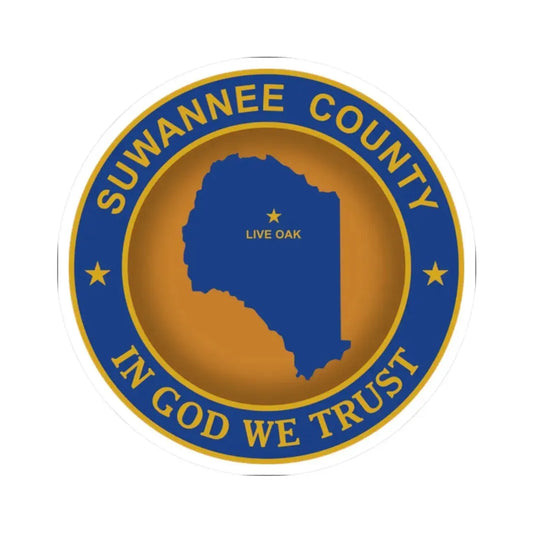 Seal of Suwannee County Florida (United States) STICKER Vinyl Kiss-Cut Decal 2 Inch White - The Sticker Space