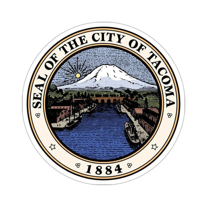 Seal of Tacoma WA USA STICKER Vinyl Die-Cut Decal 3 Inch - The Sticker Space