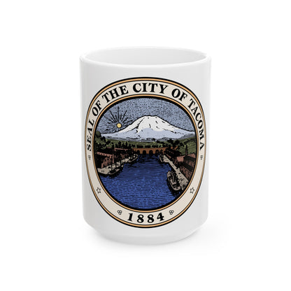 Seal of Tacoma WA - White Coffee Mug-15oz-The Sticker Space