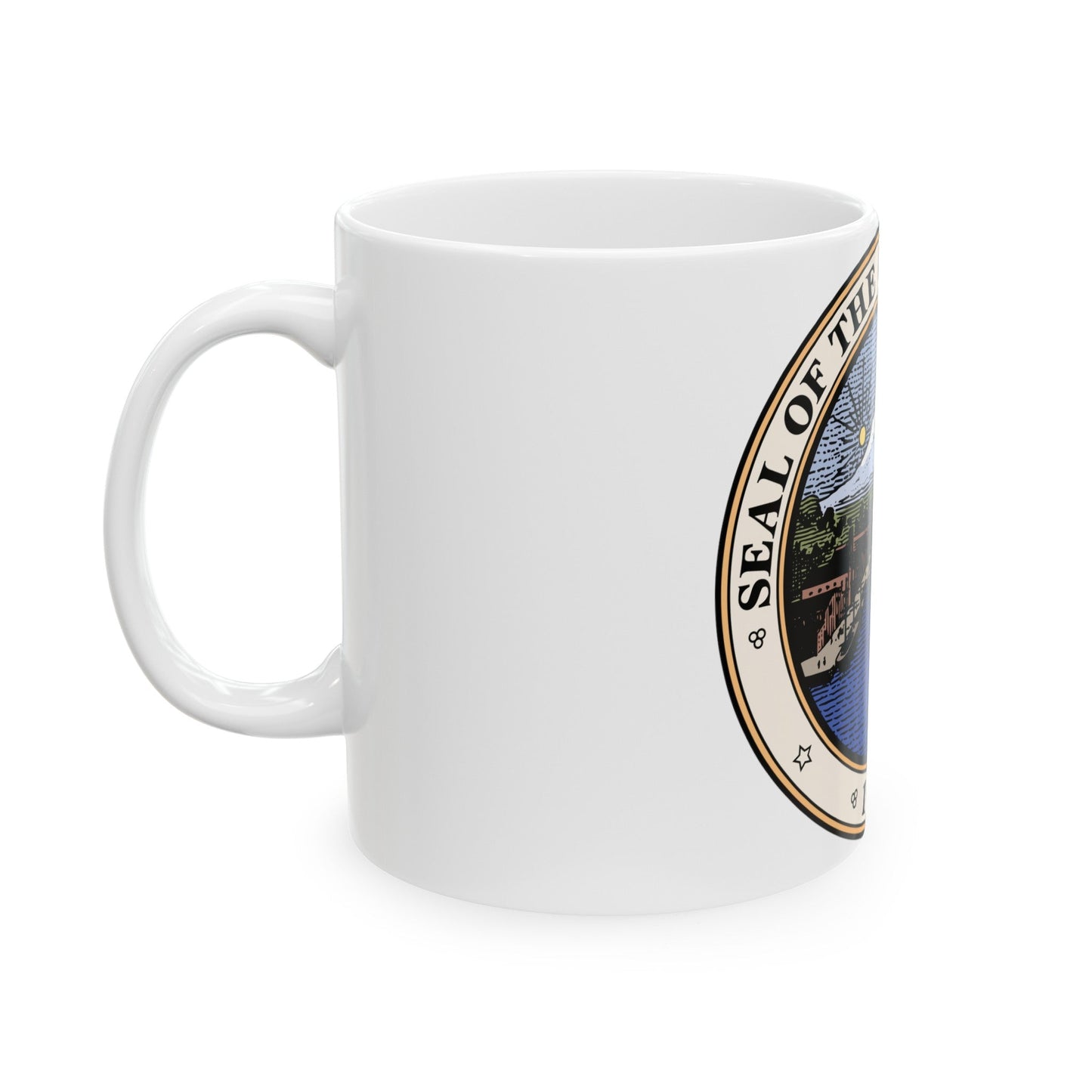 Seal of Tacoma WA - White Coffee Mug-The Sticker Space