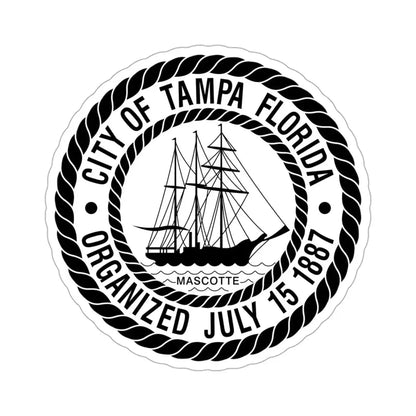 Seal of Tampa Florida USA STICKER Vinyl Die-Cut Decal 3 Inch - The Sticker Space