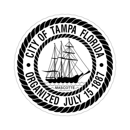 Seal of Tampa Florida USA STICKER Vinyl Die-Cut Decal 4 Inch - The Sticker Space