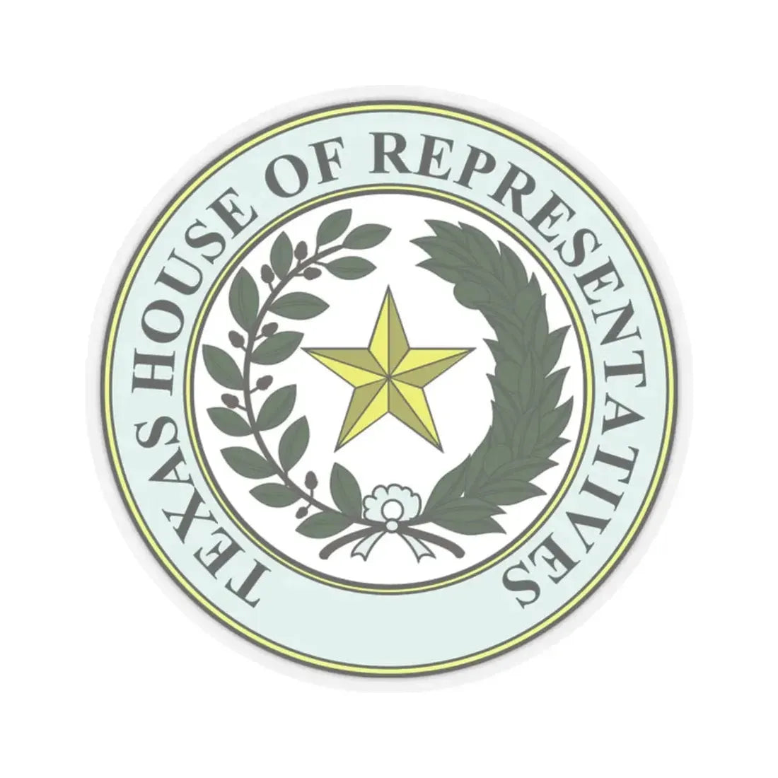 Seal of Texas House of Representatives - STICKER Vinyl Kiss-Cut Decal 2 Inch Transparent - The Sticker Space