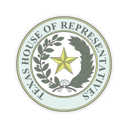Seal of Texas House of Representatives - STICKER Vinyl Kiss-Cut Decal 6 Inch Transparent - The Sticker Space