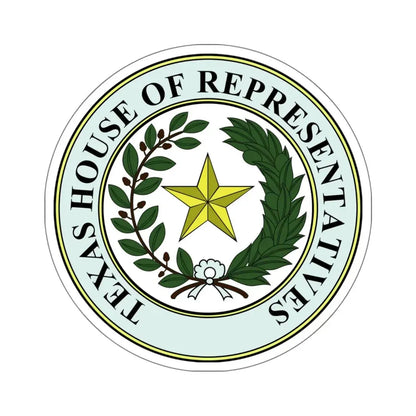 Seal of Texas House of Representatives - STICKER Vinyl Kiss-Cut Decal 6 Inch White - The Sticker Space
