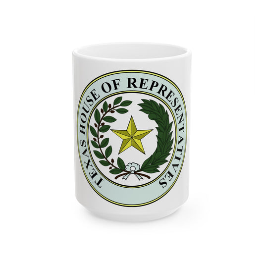 Seal of Texas House of Representatives - White Coffee Mug-15oz-The Sticker Space