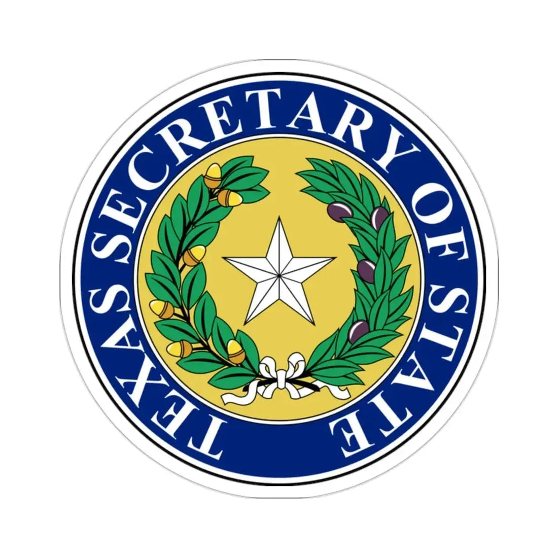Seal of Texas Secretary of State STICKER Vinyl Die-Cut Decal 2 Inch - The Sticker Space