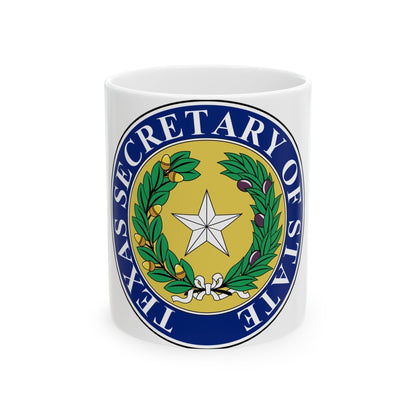 Seal of Texas Secretary of State - White Coffee Mug-11oz-The Sticker Space