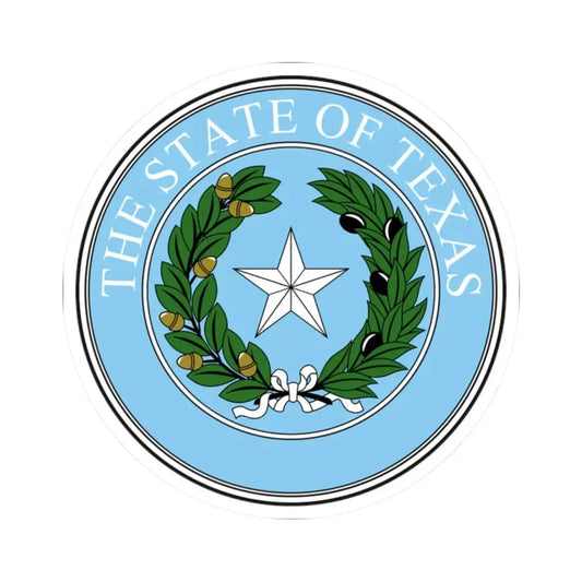 Seal of Texas (United States) STICKER Vinyl Kiss-Cut Decal 2 Inch White - The Sticker Space