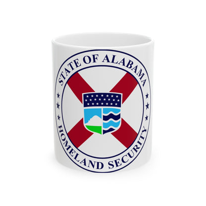 Seal of the Alabama Department of Homeland Security - White Coffee Mug-11oz-The Sticker Space