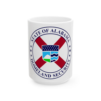 Seal of the Alabama Department of Homeland Security - White Coffee Mug-15oz-The Sticker Space