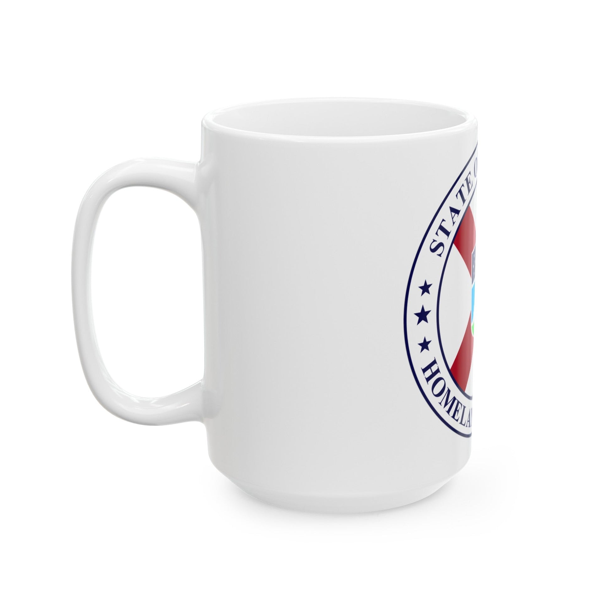 Seal of the Alabama Department of Homeland Security - White Coffee Mug-The Sticker Space