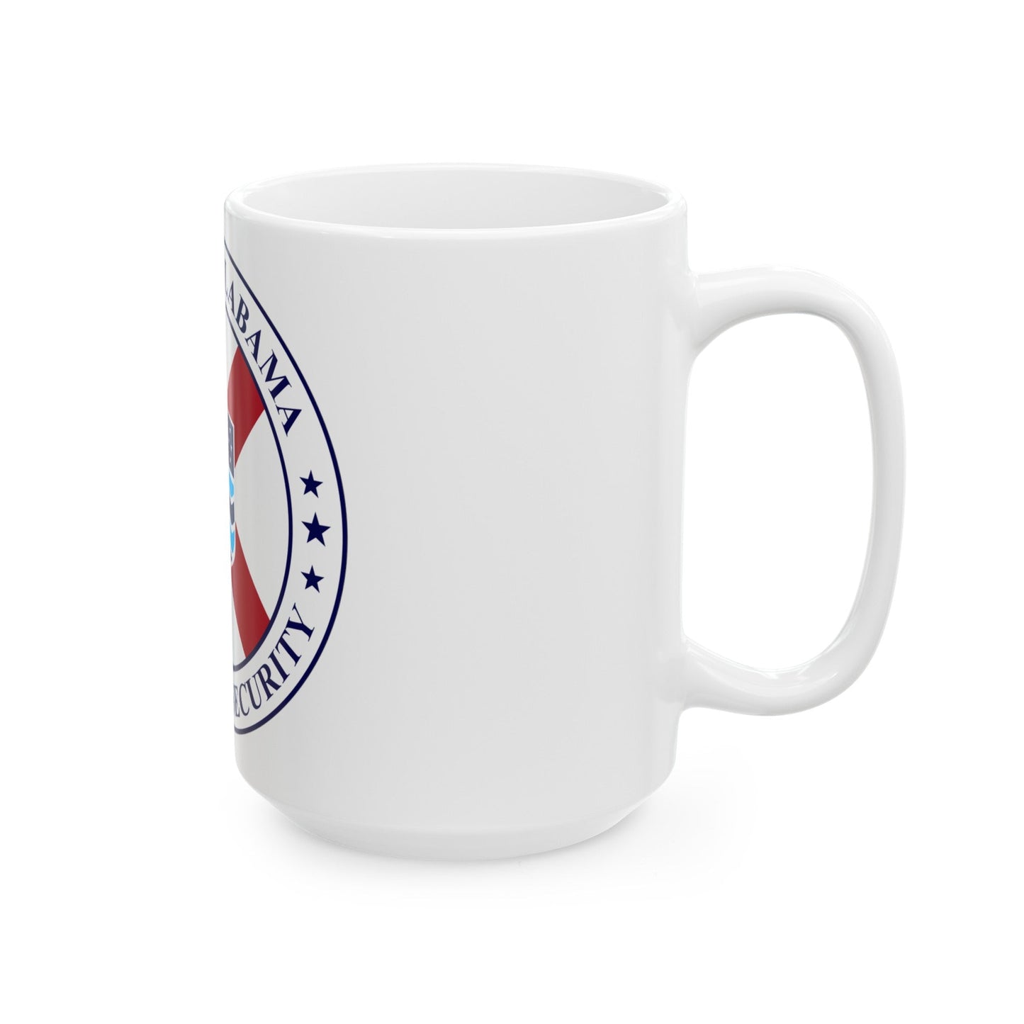 Seal of the Alabama Department of Homeland Security - White Coffee Mug-The Sticker Space