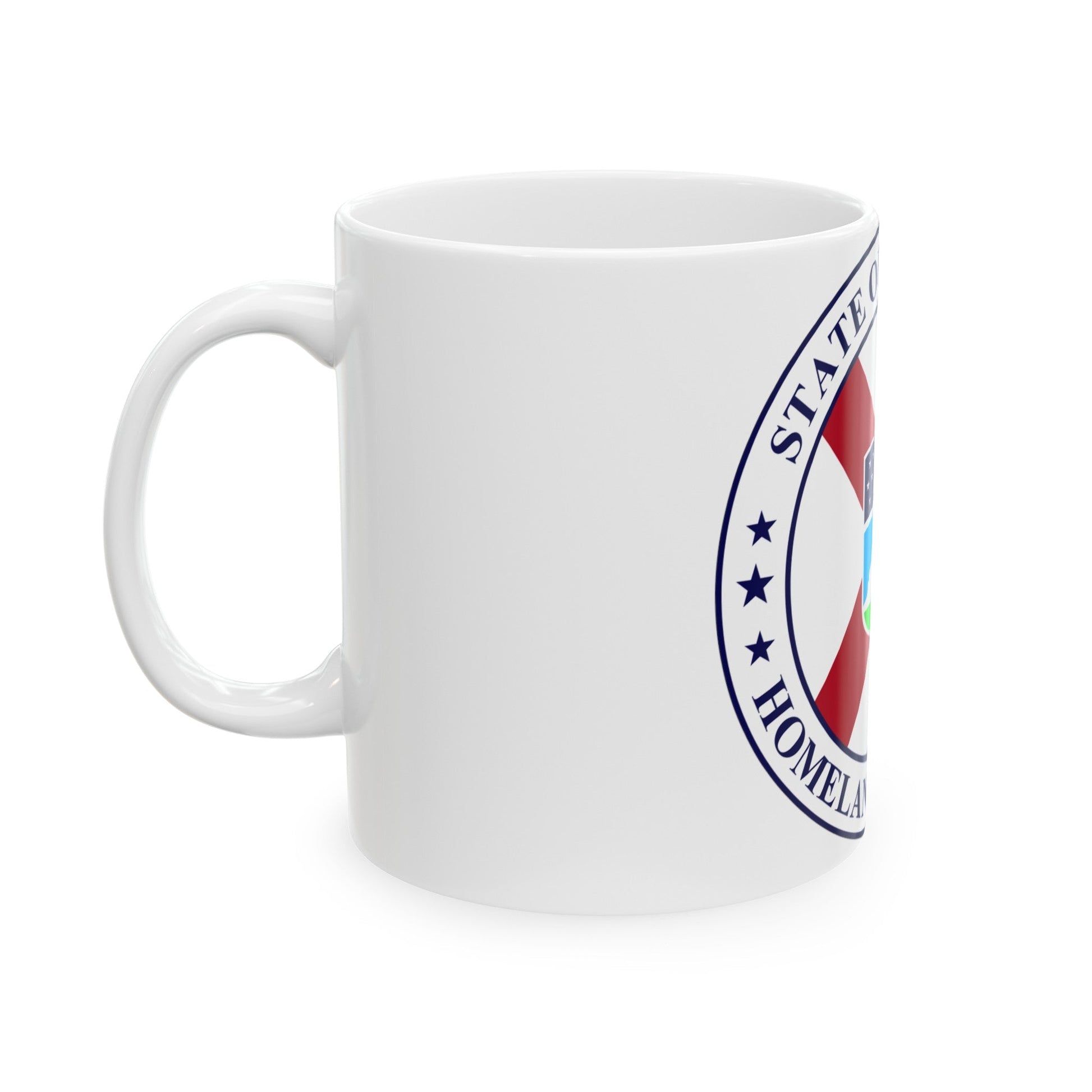 Seal of the Alabama Department of Homeland Security - White Coffee Mug-The Sticker Space