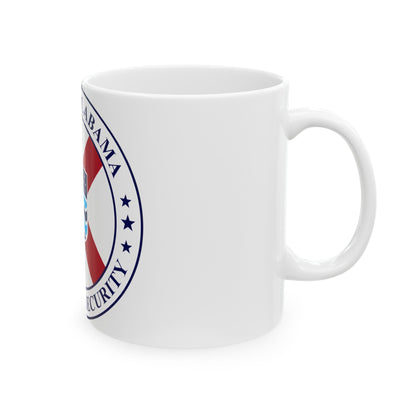 Seal of the Alabama Department of Homeland Security - White Coffee Mug-The Sticker Space