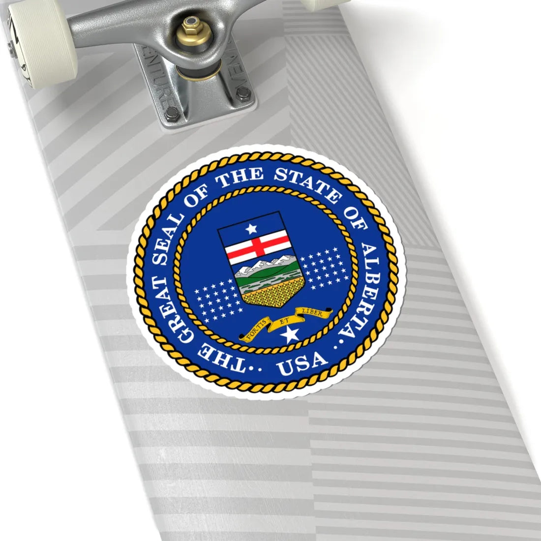 Seal of the Albertan Annexationists (Canada) (Coat of Arms) STICKER Vinyl Kiss-Cut Decal - The Sticker Space