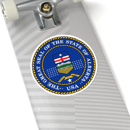 Seal of the Albertan Annexationists (Canada) (Coat of Arms) STICKER Vinyl Kiss-Cut Decal - The Sticker Space