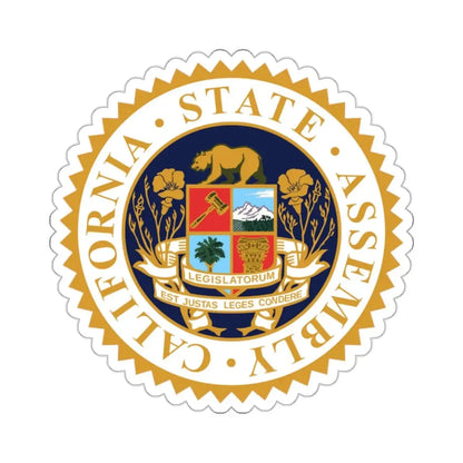 Seal of the Assembly of the State of California - STICKER Vinyl Kiss-Cut Decal 2 Inch White - The Sticker Space