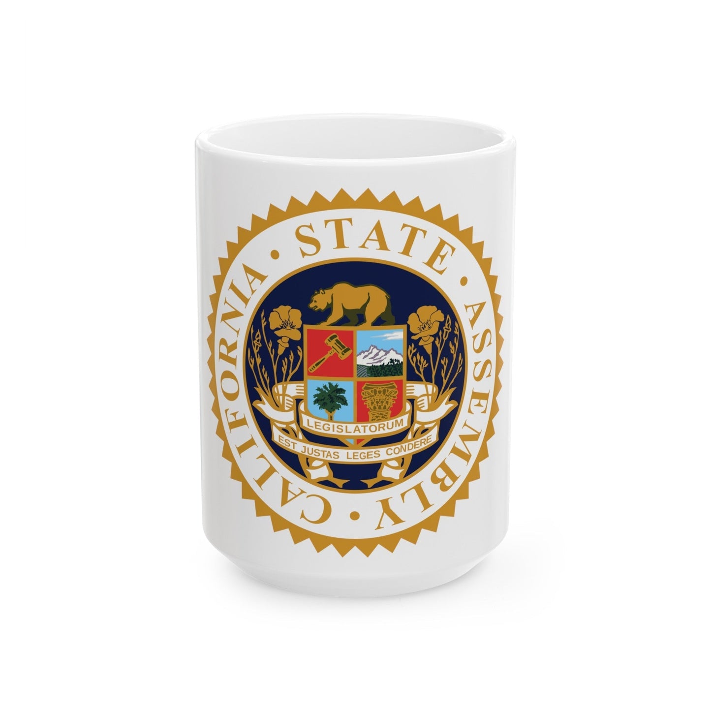 Seal of the Assembly of the State of California - White Coffee Mug-15oz-The Sticker Space