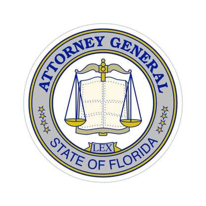 Seal of the Attorney General of Florida STICKER Vinyl Die-Cut Decal 2 Inch - The Sticker Space