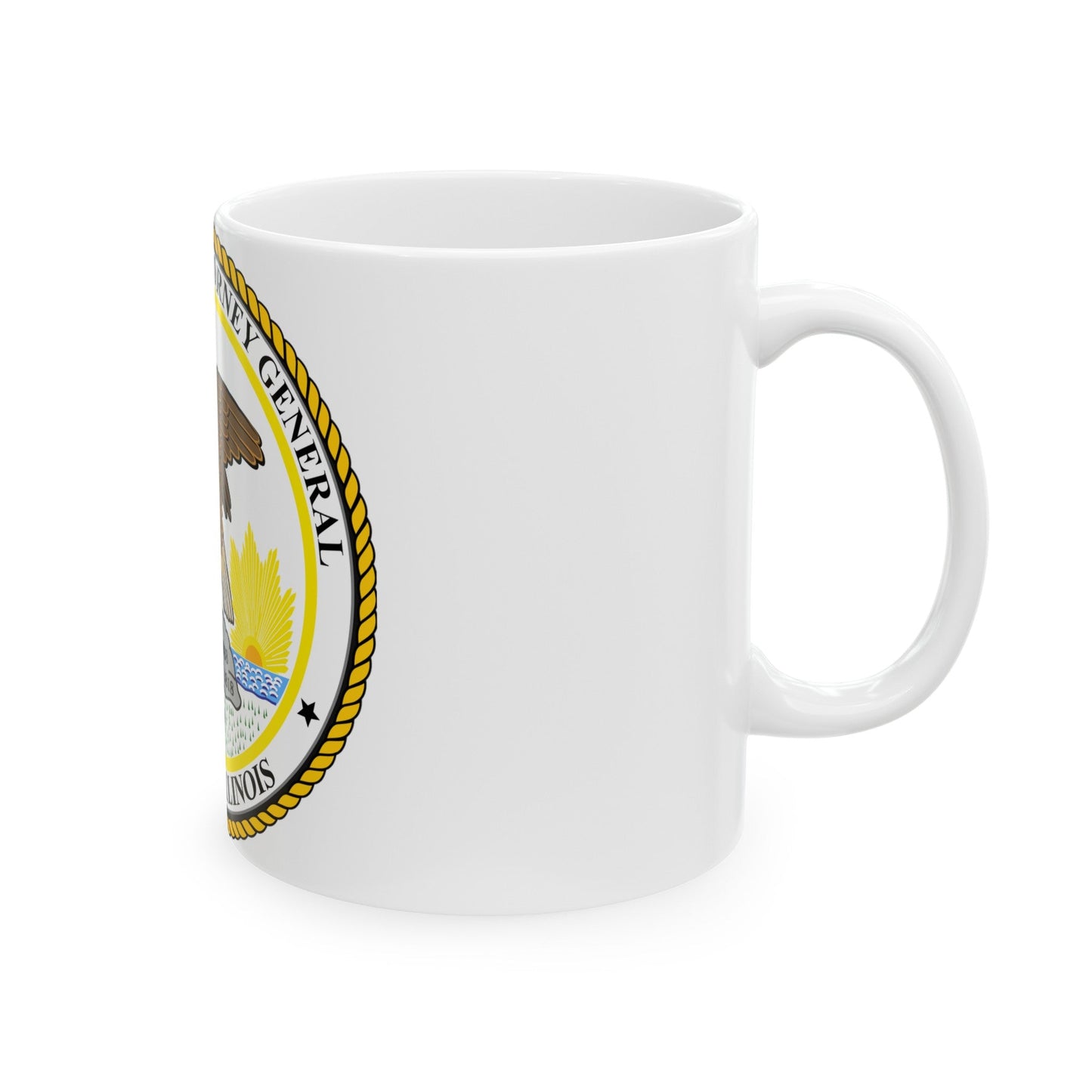 Seal of the Attorney General of Illinois - White Coffee Mug-The Sticker Space