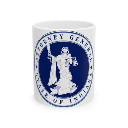 Seal of the Attorney General of Indiana - White Coffee Mug-11oz-The Sticker Space