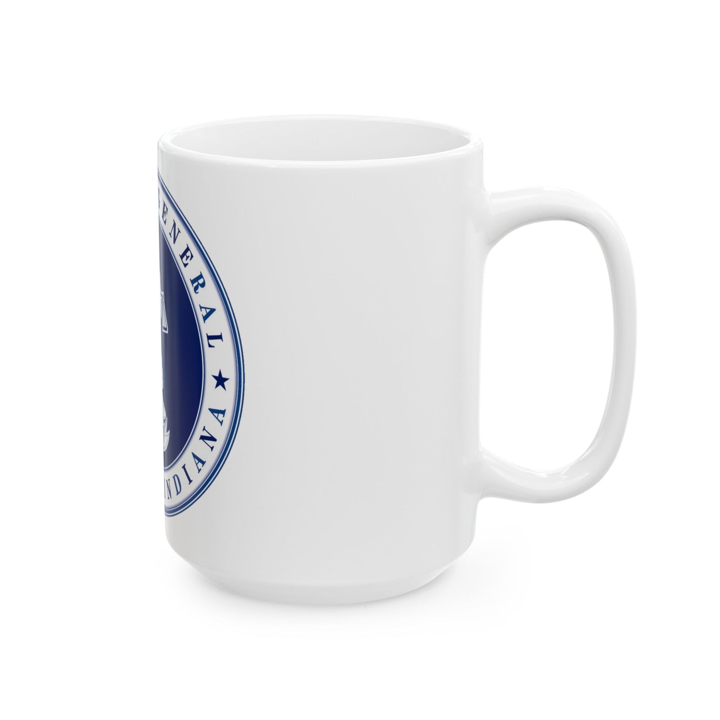 Seal of the Attorney General of Indiana - White Coffee Mug-The Sticker Space