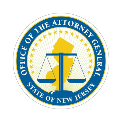 Seal of the Attorney General of New Jersey STICKER Vinyl Die-Cut Decal 4 Inch - The Sticker Space