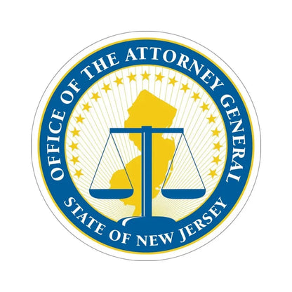 Seal of the Attorney General of New Jersey STICKER Vinyl Die-Cut Decal 5 Inch - The Sticker Space