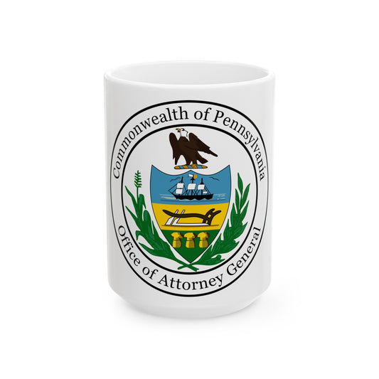 Seal of the Attorney General of Pennsylvania - White Coffee Mug-15oz-The Sticker Space