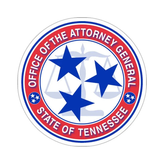 Seal of the Attorney General of Tennessee - STICKER Vinyl Kiss-Cut Decal 2 Inch White - The Sticker Space
