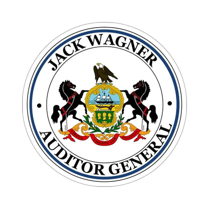 Seal of the Auditor General of Pennsylvania Jack Wagner STICKER Vinyl Die-Cut Decal 4 Inch - The Sticker Space