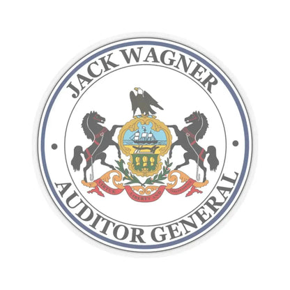 Seal of the Auditor General of Pennsylvania Jack Wagner - STICKER Vinyl Kiss-Cut Decal 2 Inch Transparent - The Sticker Space