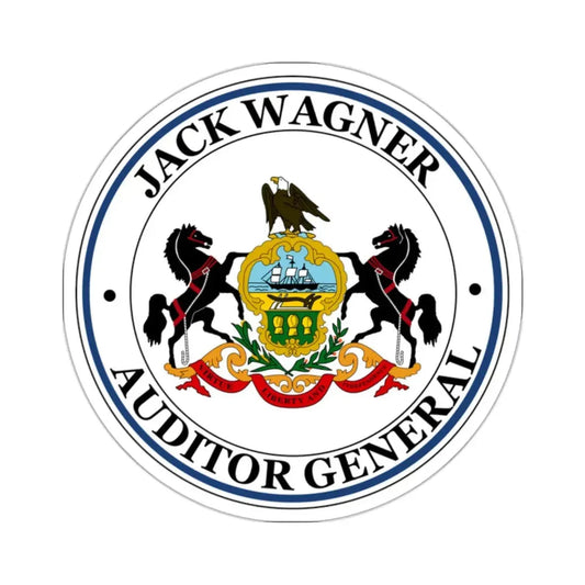 Seal of the Auditor General of Pennsylvania Jack Wagner - STICKER Vinyl Kiss-Cut Decal 2 Inch White - The Sticker Space