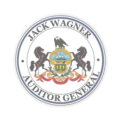 Seal of the Auditor General of Pennsylvania Jack Wagner - STICKER Vinyl Kiss-Cut Decal 3 Inch Transparent - The Sticker Space