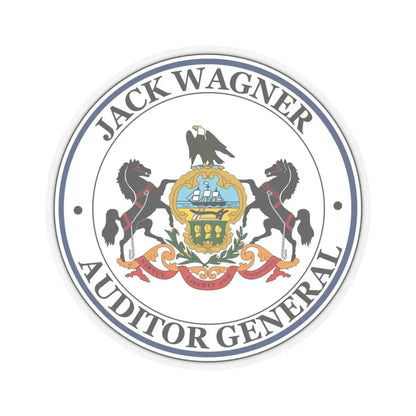 Seal of the Auditor General of Pennsylvania Jack Wagner - STICKER Vinyl Kiss-Cut Decal 4 Inch Transparent - The Sticker Space