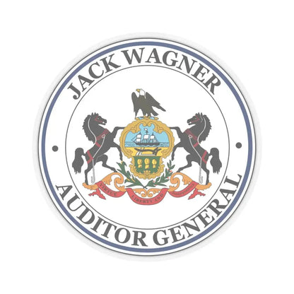 Seal of the Auditor General of Pennsylvania Jack Wagner - STICKER Vinyl Kiss-Cut Decal 6 Inch Transparent - The Sticker Space
