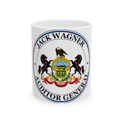 Seal of the Auditor General of Pennsylvania Jack Wagner - White Coffee Mug-11oz-The Sticker Space