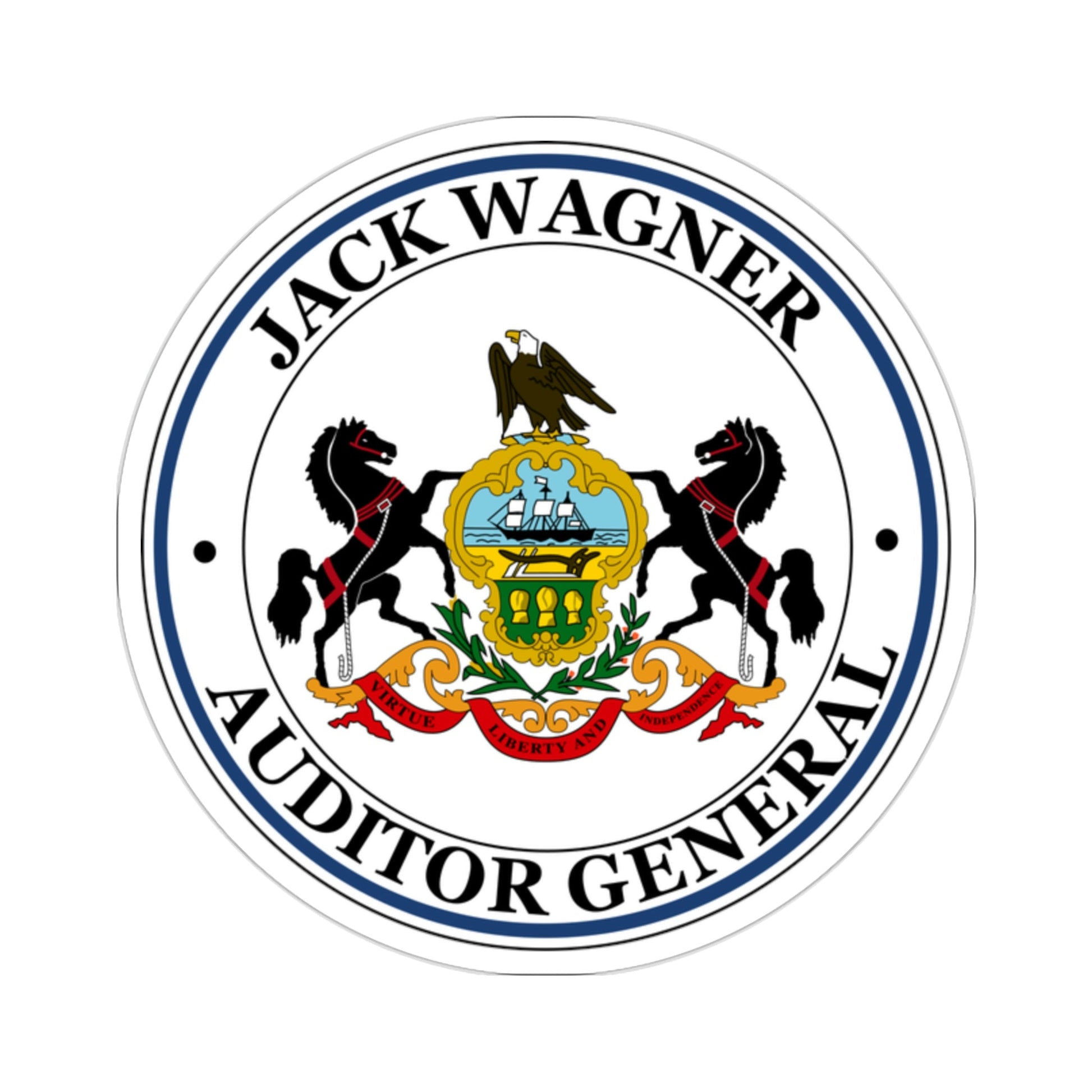 Seal of the Auditor General of Pennsylvania STICKER Vinyl Die-Cut Decal-2 Inch-The Sticker Space