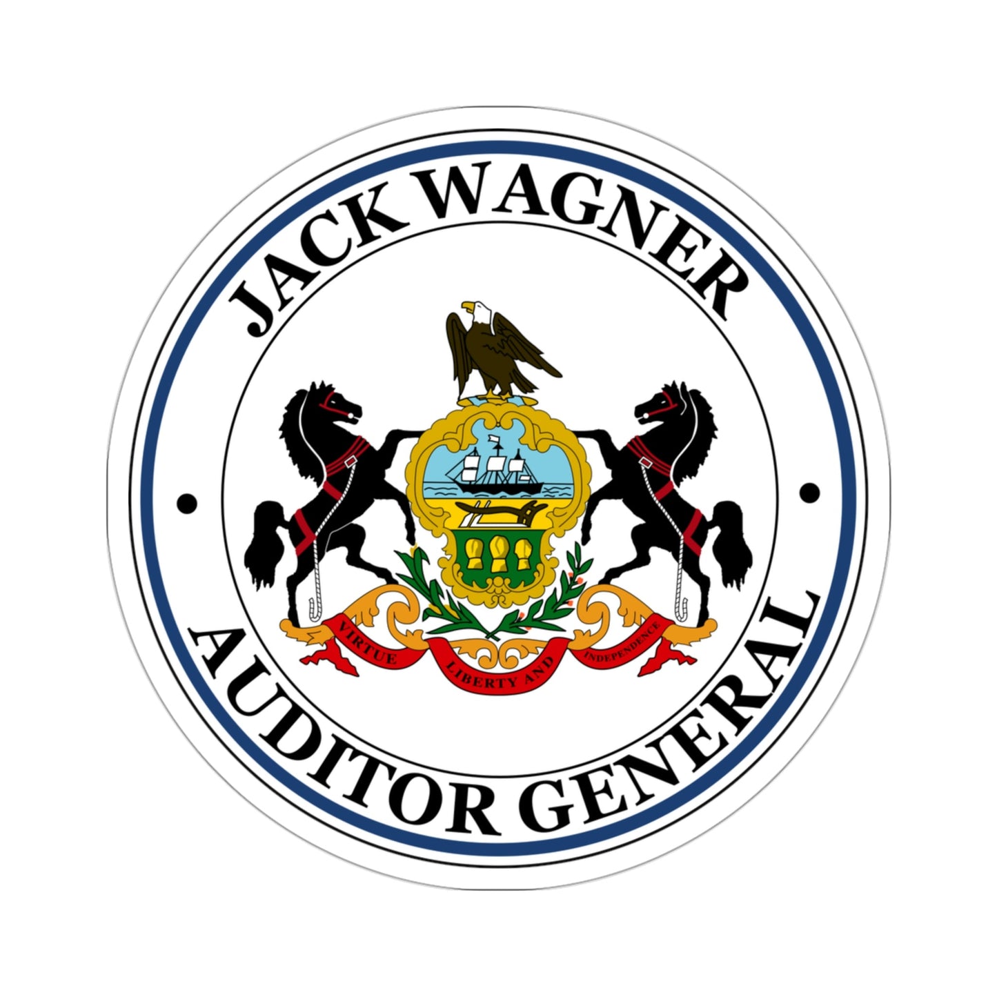 Seal of the Auditor General of Pennsylvania STICKER Vinyl Die-Cut Decal-3 Inch-The Sticker Space