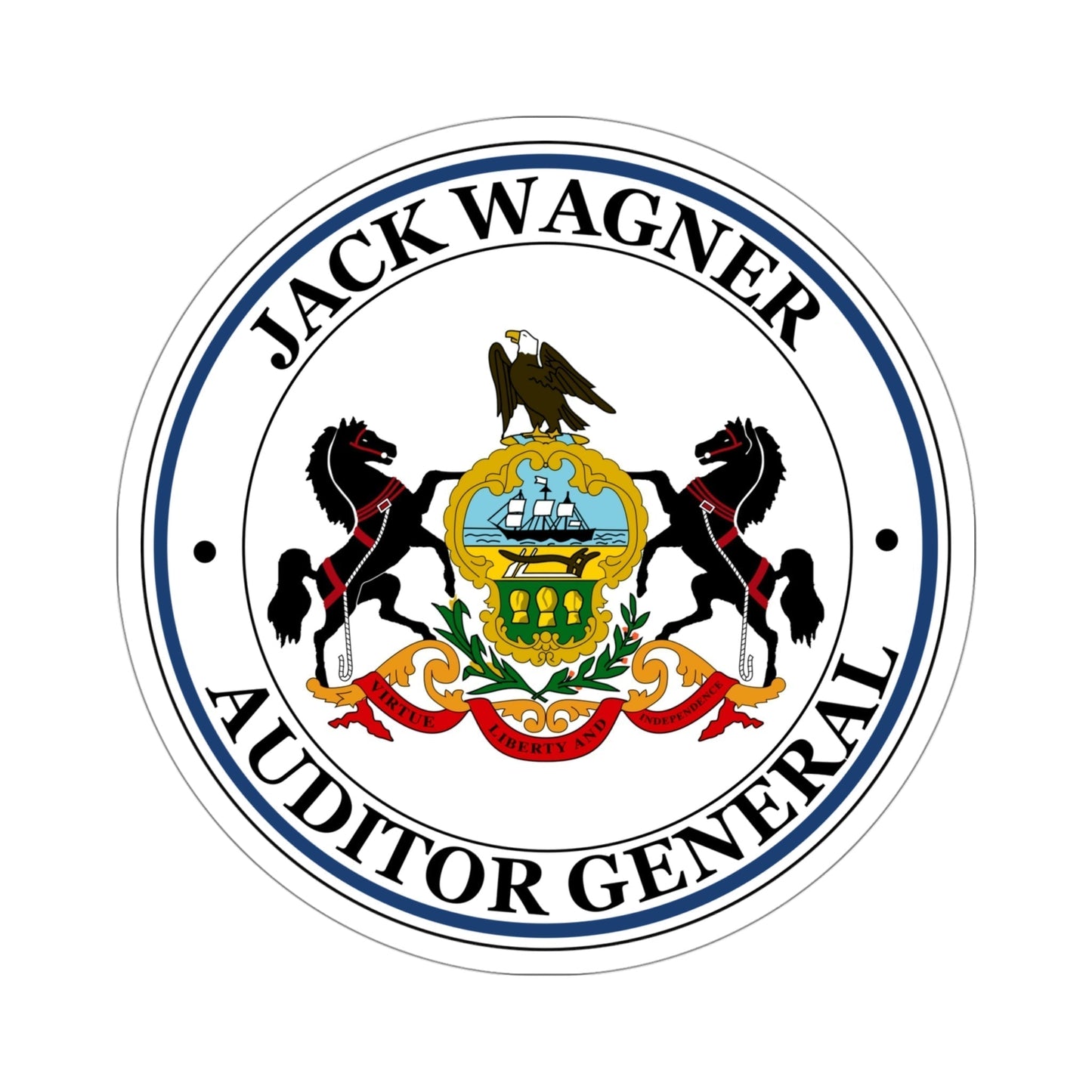 Seal of the Auditor General of Pennsylvania STICKER Vinyl Die-Cut Decal-4 Inch-The Sticker Space