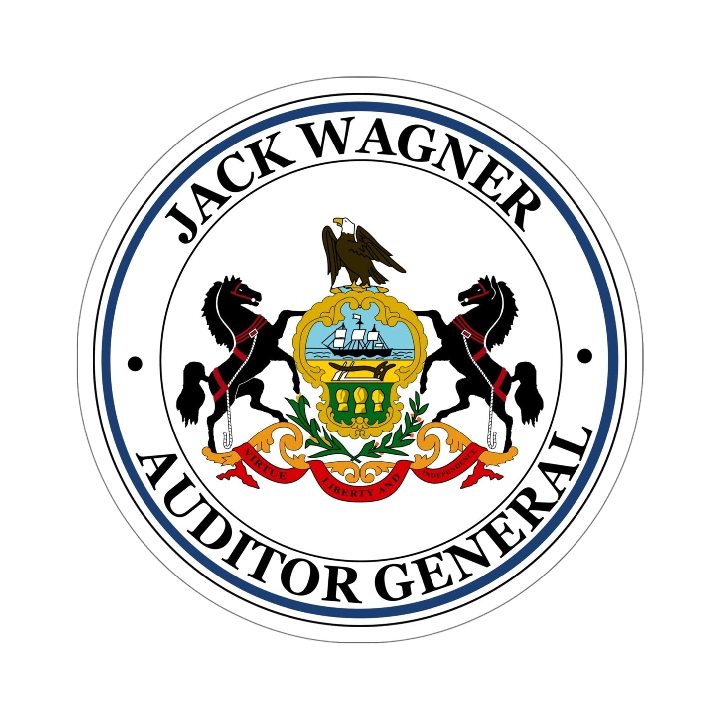 Seal of the Auditor General of Pennsylvania STICKER Vinyl Die-Cut Decal-5 Inch-The Sticker Space