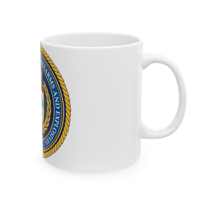 Seal of the Bureau of Alcohol Tobacco Firearms and Explosives - White Coffee Mug-The Sticker Space