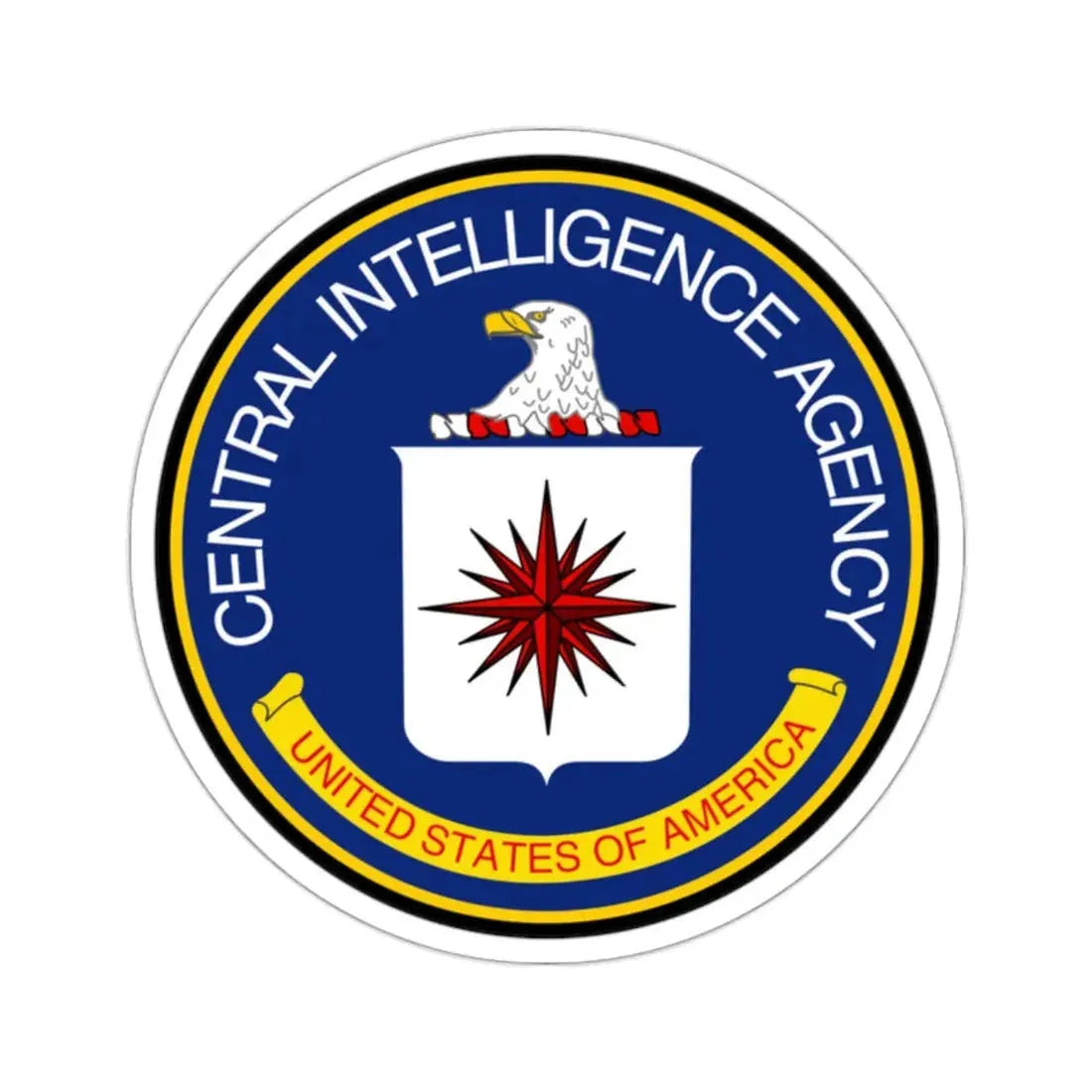 Seal of the Central Intelligence Agency - STICKER Vinyl Kiss-Cut Decal 2 Inch White - The Sticker Space