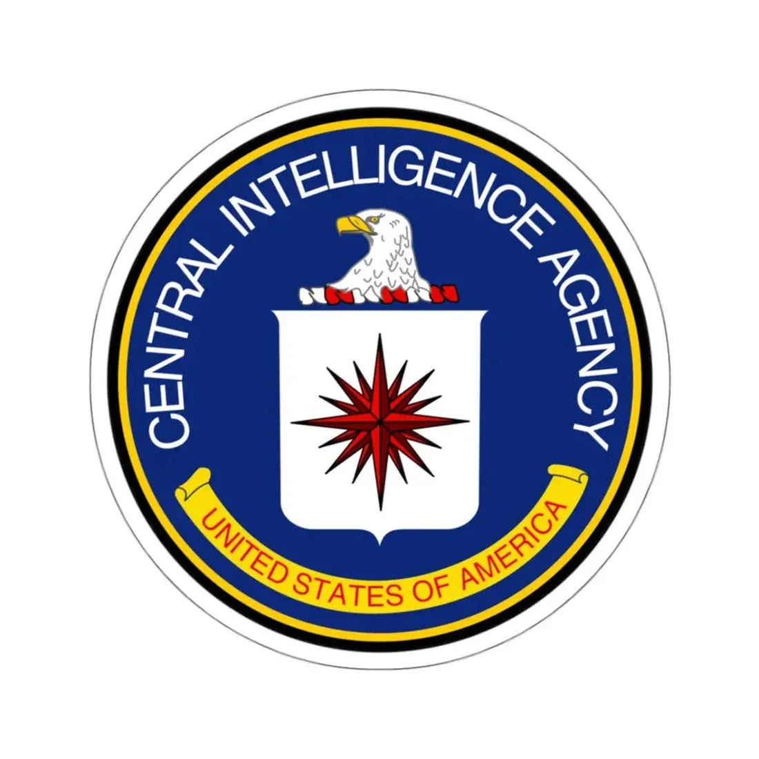 Seal of the Central Intelligence Agency - STICKER Vinyl Kiss-Cut Decal 3 Inch White - The Sticker Space