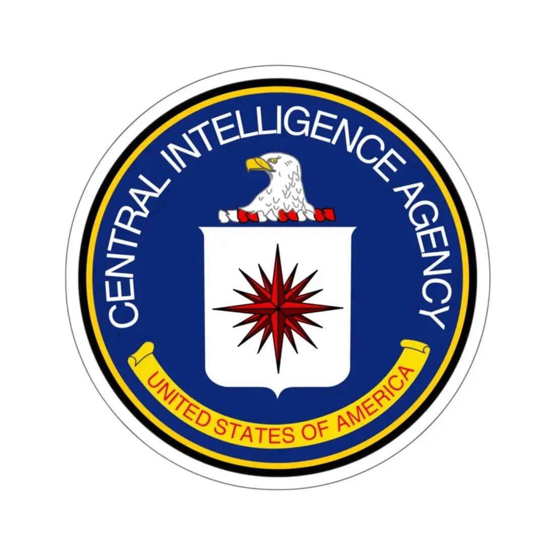 Seal of the Central Intelligence Agency - STICKER Vinyl Kiss-Cut Decal 6 Inch White - The Sticker Space