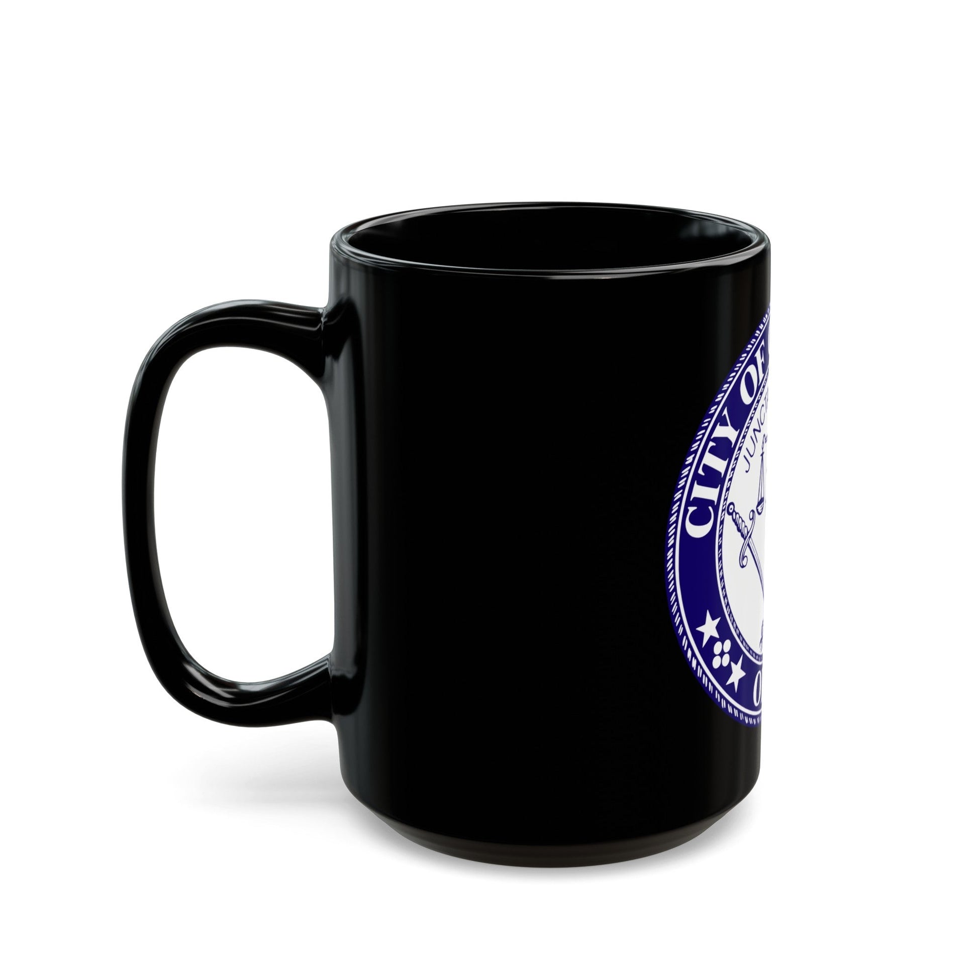 Seal of the City of Cincinnati - Black Coffee Mug-The Sticker Space