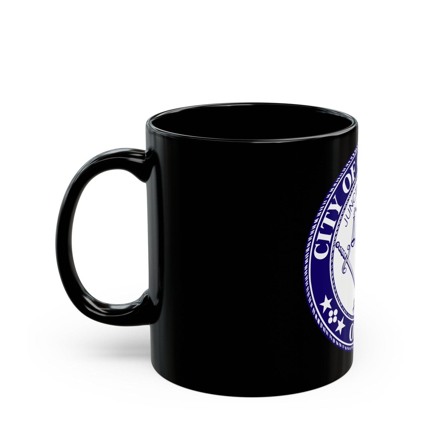 Seal of the City of Cincinnati - Black Coffee Mug-The Sticker Space