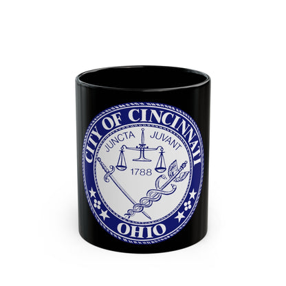 Seal of the City of Cincinnati (Ohio) - Black Coffee Mug-11oz-The Sticker Space